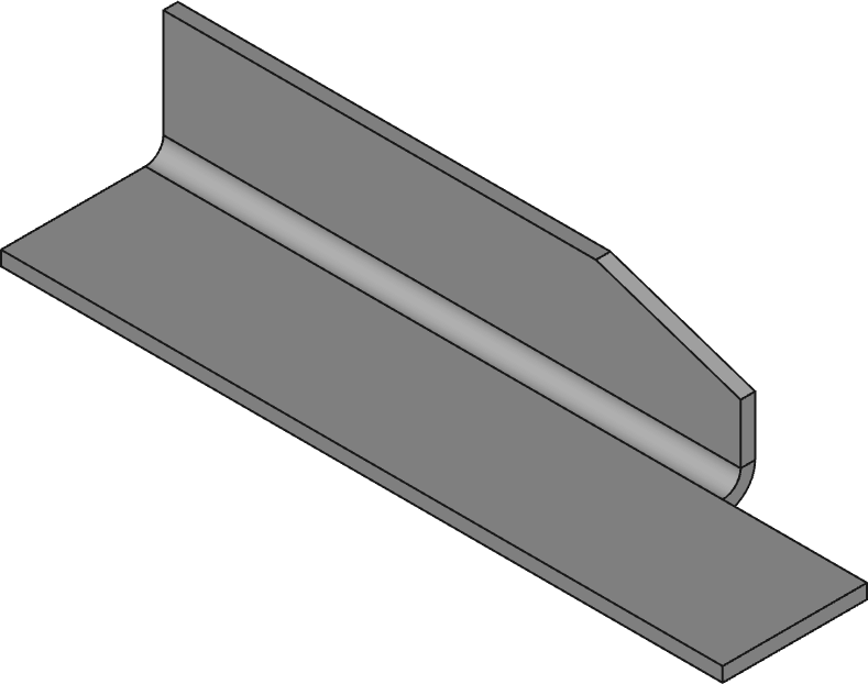 Sharp corners near the bend line - correct