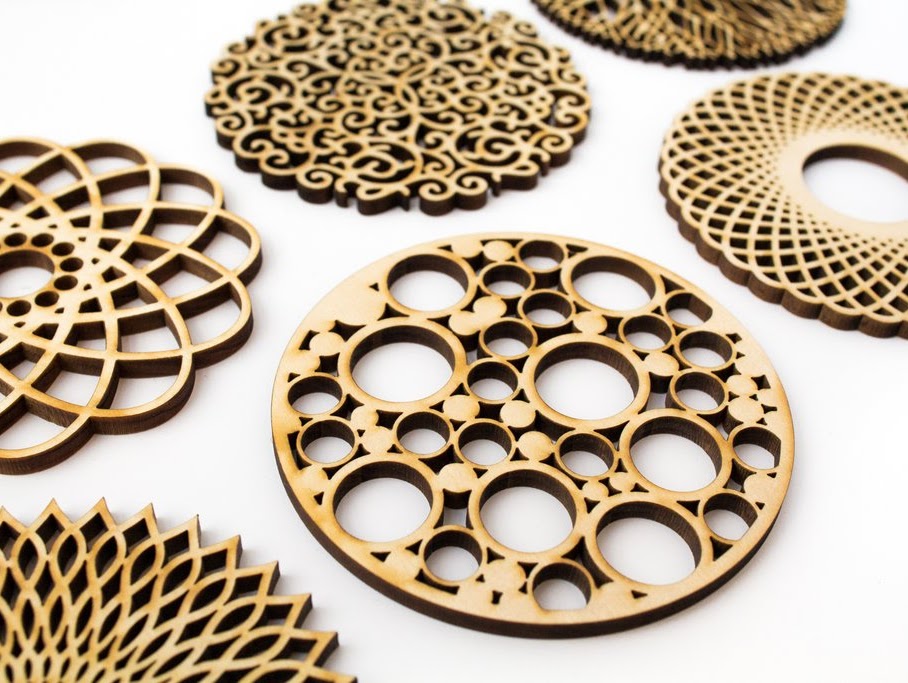 Decoration cut with a CO2 laser