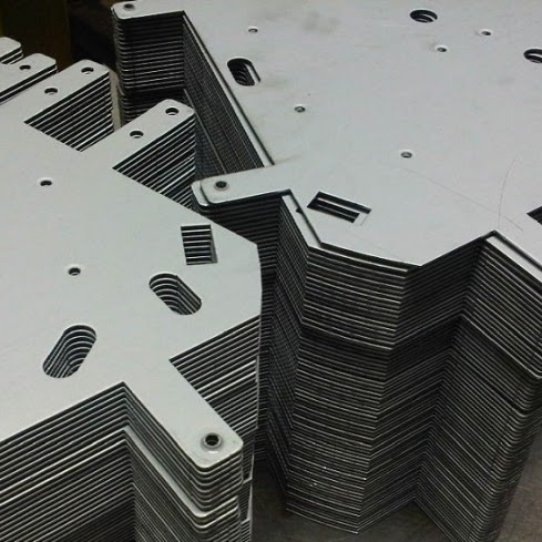 Metal parts cut with a fiber laser